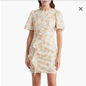 Adelyn Rae Alicia Floral Short Sleeve Dress
